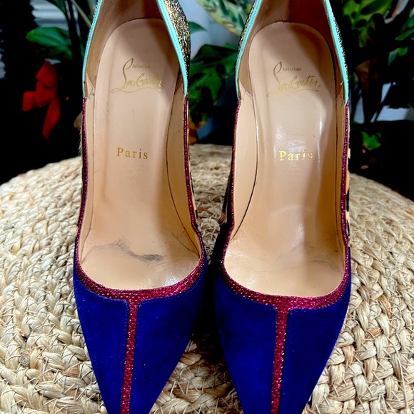 Serianina Pointed-Toe 100mm Red Sole Pump, Multi - Picture 9 of 9